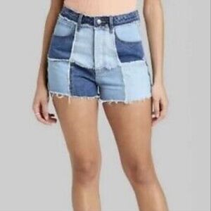 Wild Fable Blue Jean Colorblock Shorts (NWT)